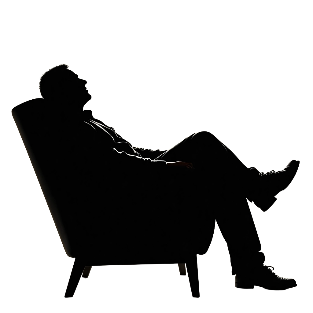 Silhouette of a Man in a Recliner